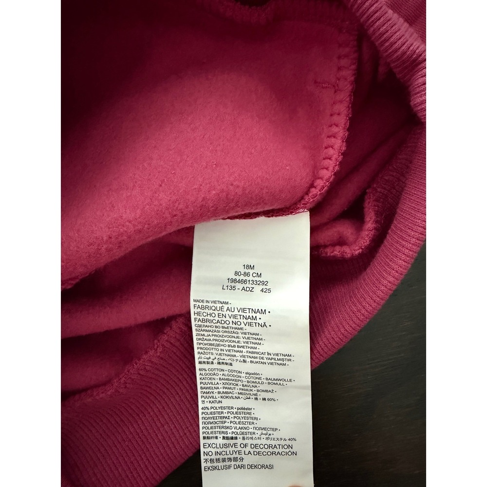 Nike Toddler Girls Pink Fleece Hoodie and Joggers 2-Piece Set 18M L135-ADZ 425 - Picture 6 of 11